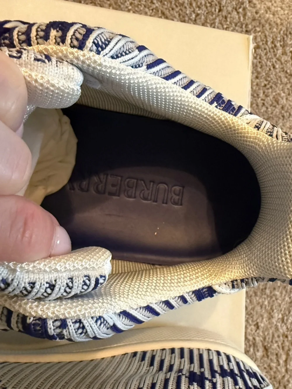 Burberry Blue & White Sneakers - Picture 11 of 14